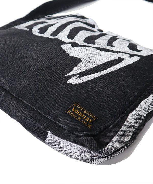 KAPITAL 14ozブラックデニム BOOK BAG BONE