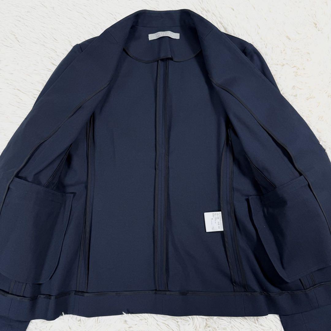 【タグ付未使用】TheoryノーカラージャケットTheoryLuxeタックパンツ 美品/近年タグ✨セオリーリュクス ノーカラージャケット パンツ