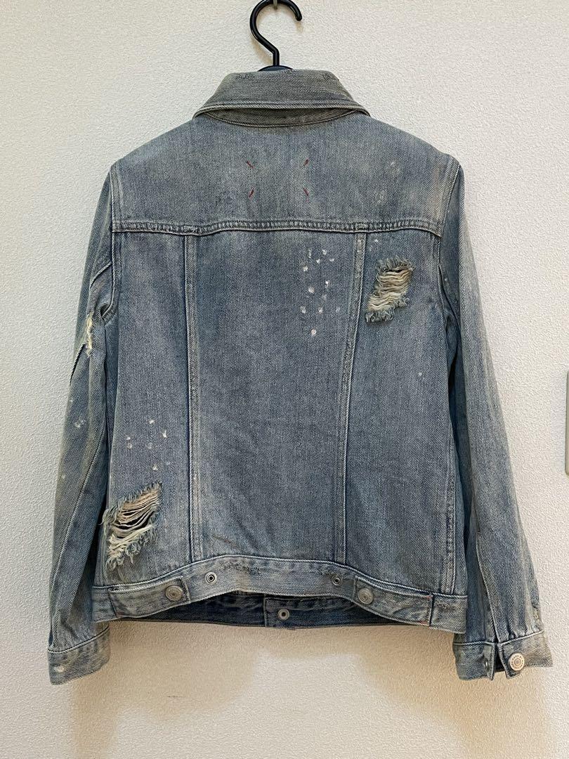 トップ MARC BY ダメージデニムジャケット ライトブルー JACOBS MARC ジャケット・アウター
