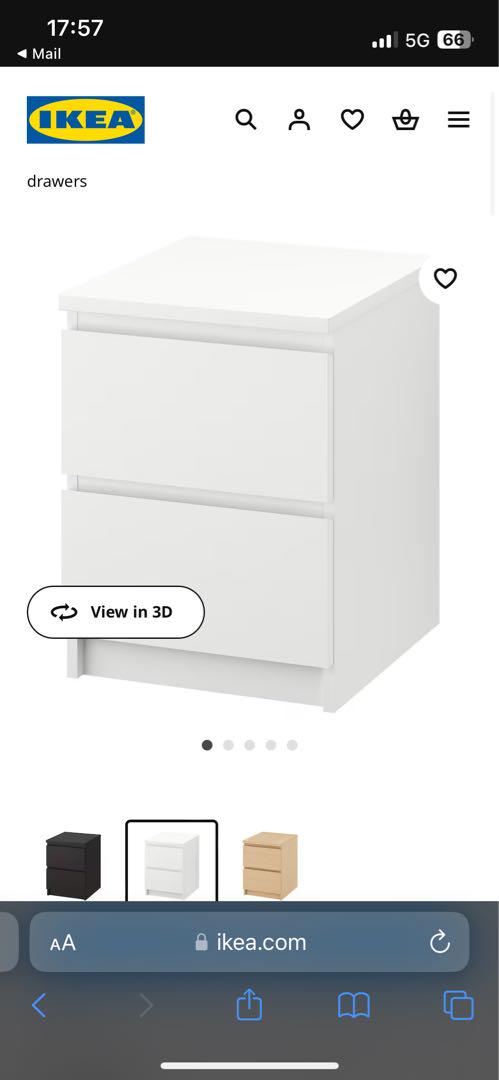 MALMベッドサイドテーブル