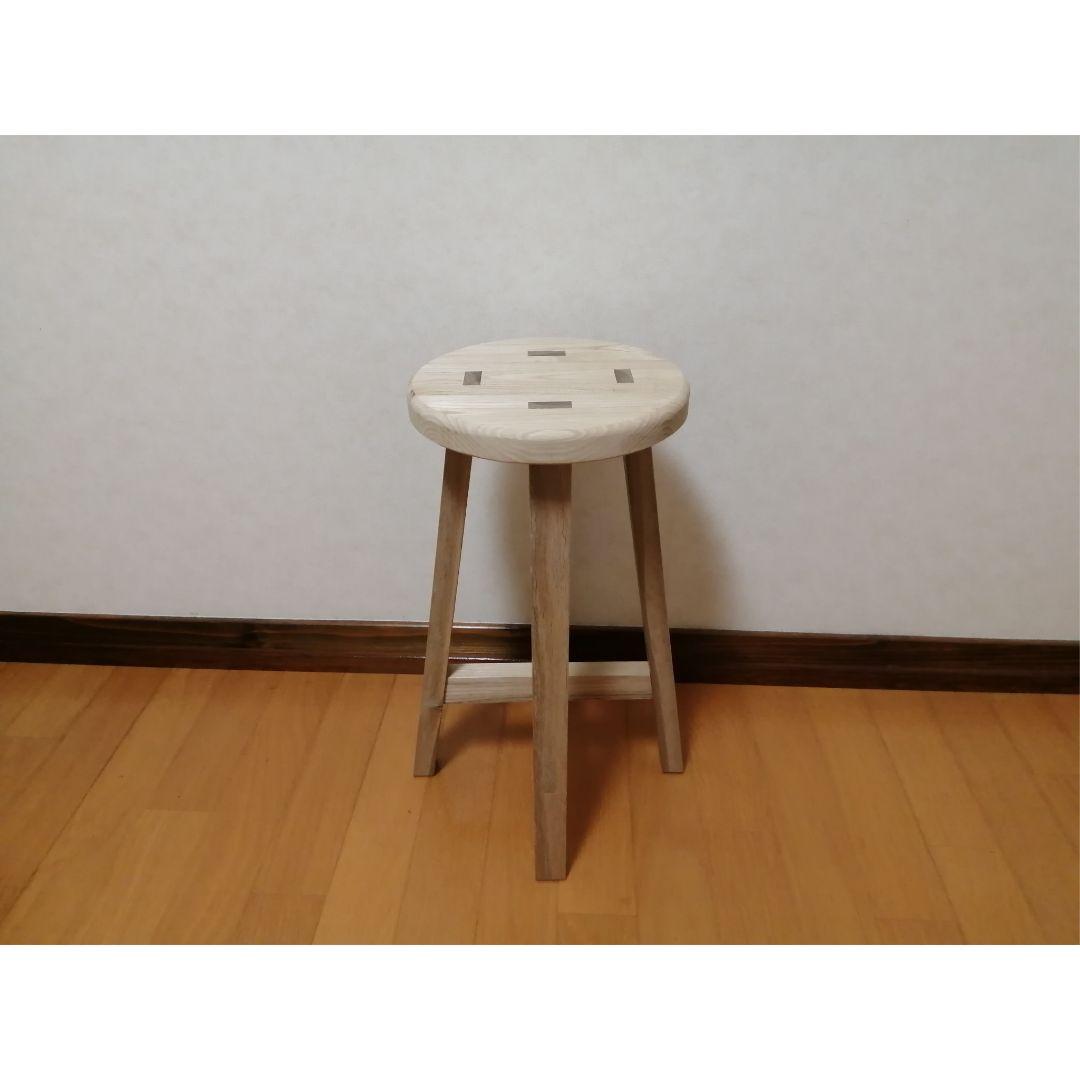 栗材スツール　高さ52cm　丸椅子　stool 　花瓶台