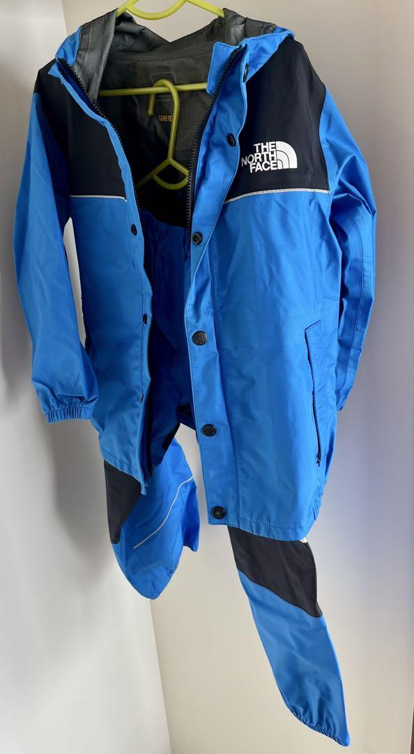 THE NORTH FACE 青色レインスーツ ゴアテックス