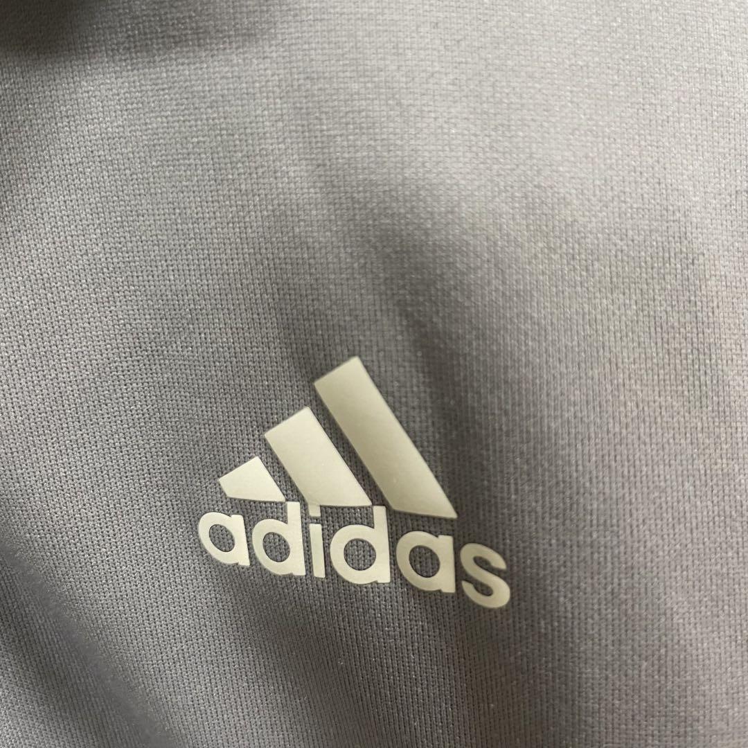 adidas アディダス グレー ブラック バイカラー ポロシャツ L