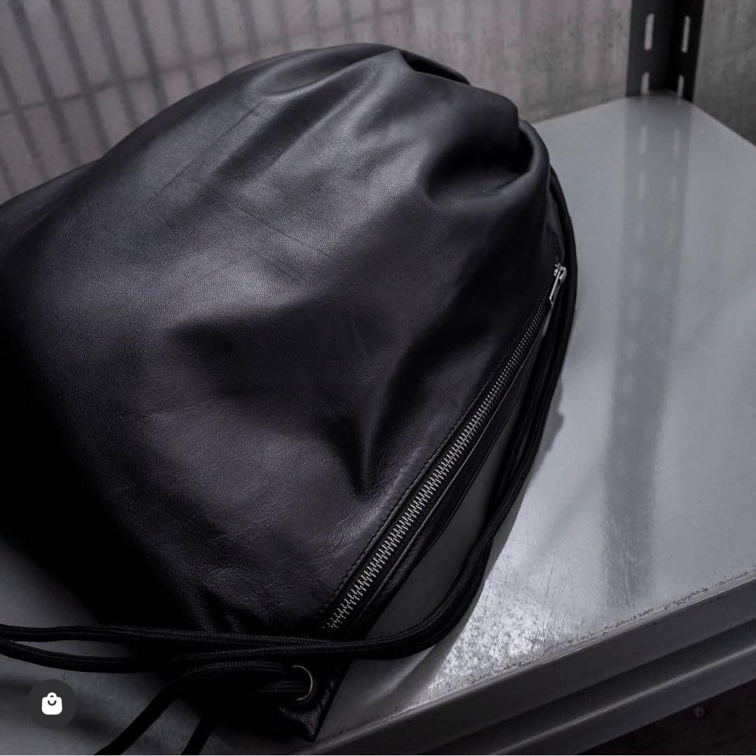 素晴らしい外見 Leather Lamb Side ナップサック レザーバッグ Bag Zip バッグ