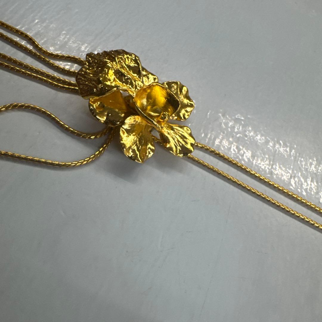 RISIS 22K 蘭ネックレス ジュエリー ループタイ