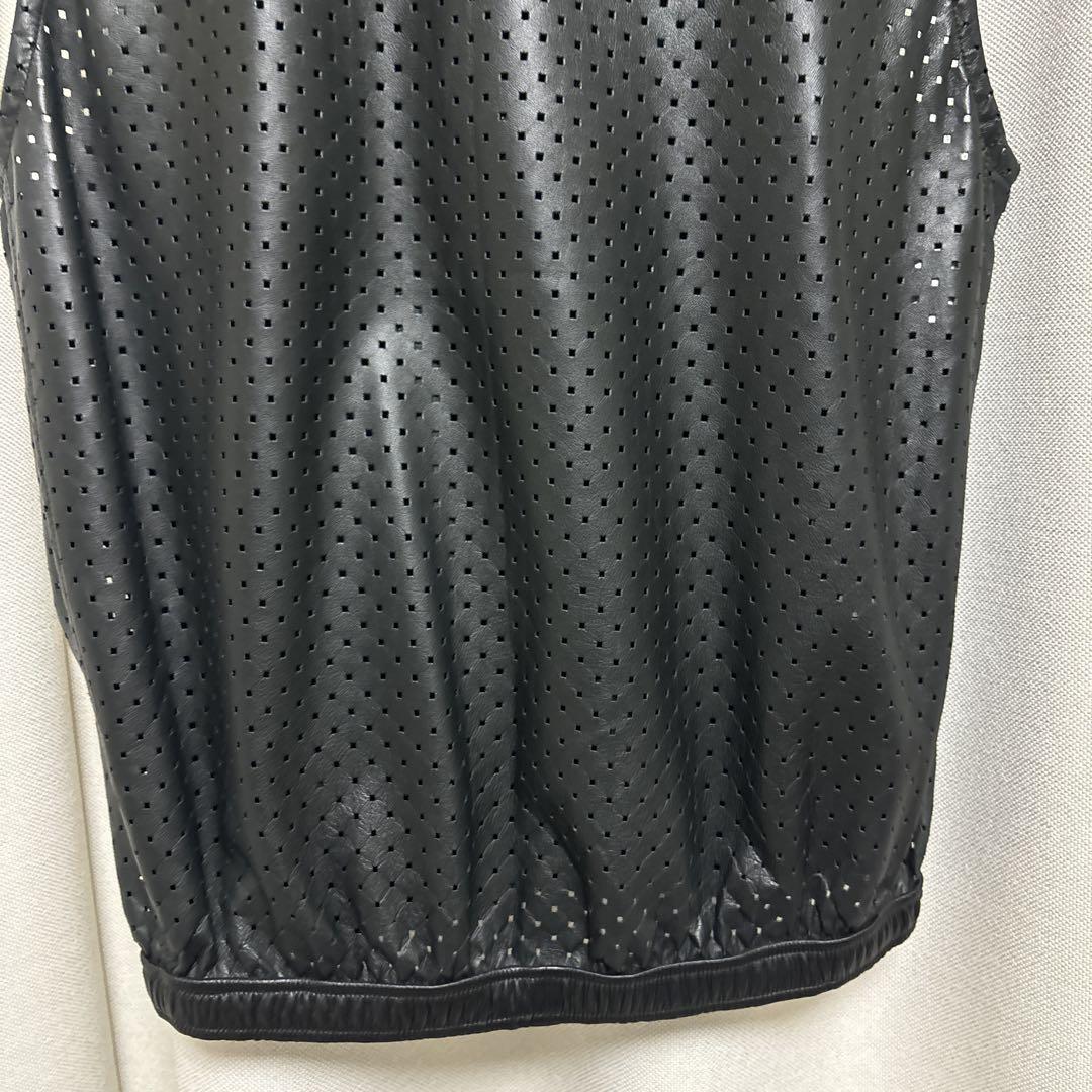 ジルサンダー JILSANDER ベスト 本革 レザー ブラック 希少 メンズ