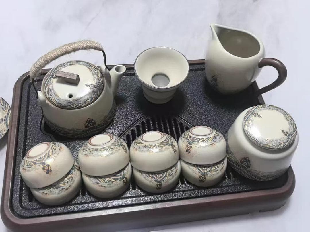 中国茶器セット 陶器 花柄