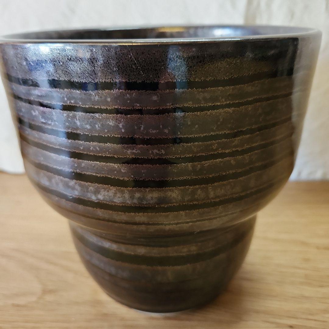 青木龍山 天目 花器 花瓶 17.5cm 真贋不明 青木龍山 天目 花器 花瓶 17.5cm 真贋不明