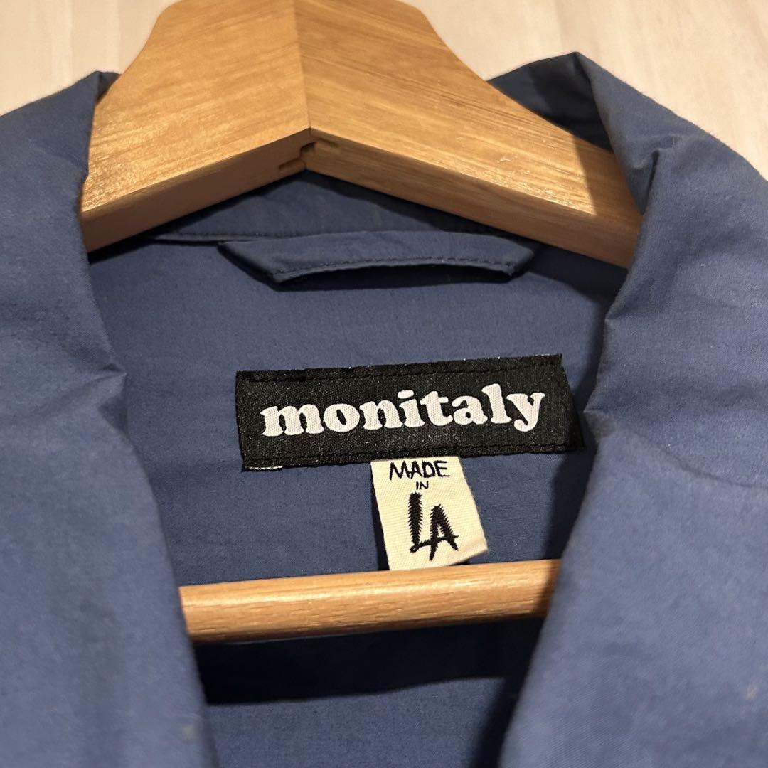 monitaly ブルー　ナイロンジャケット L