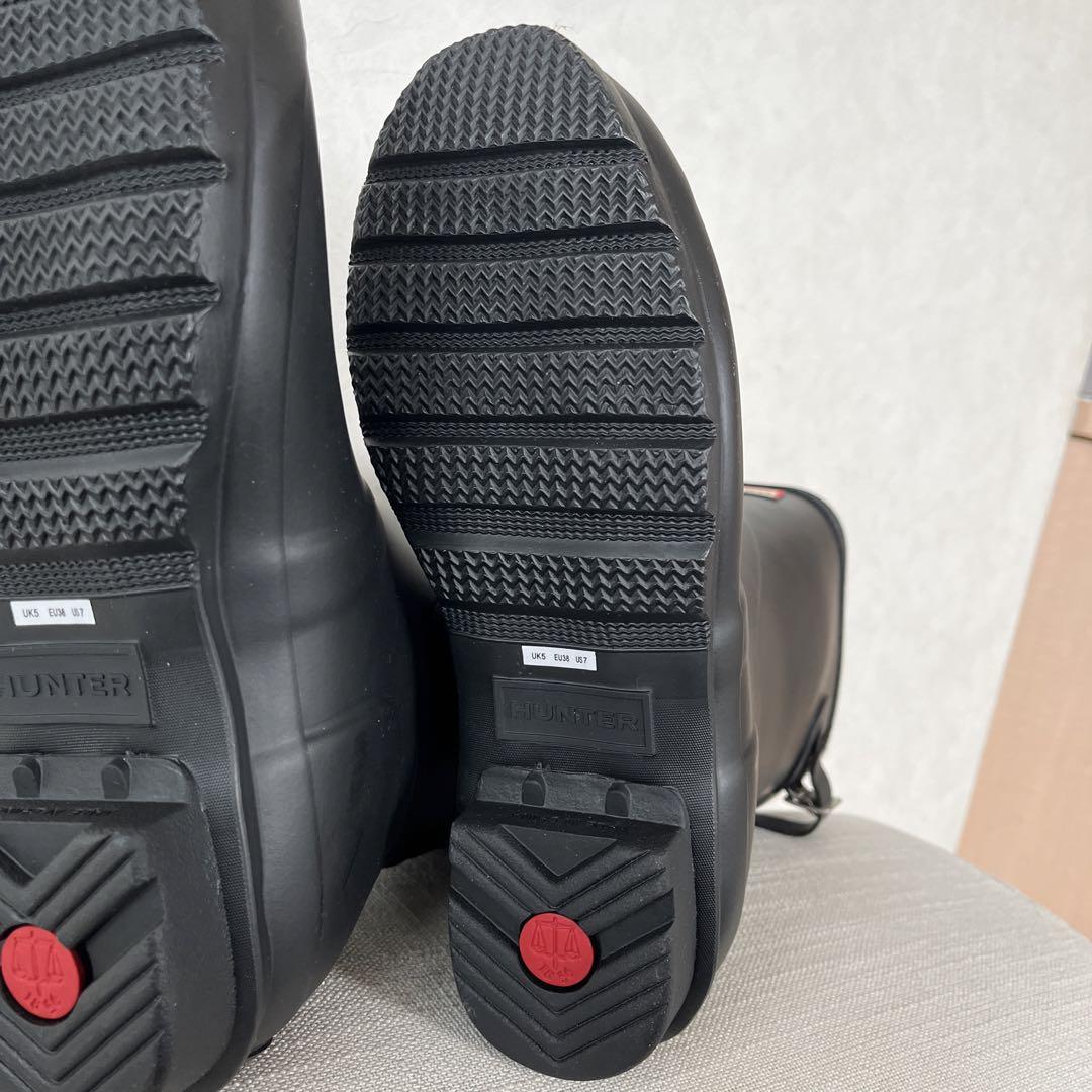 ⭐️激安新品⭐️箱付き⭐️HUNTER⭐️ 24&.24.5センチ⭐️黒⭐️レインブーツ⭐️