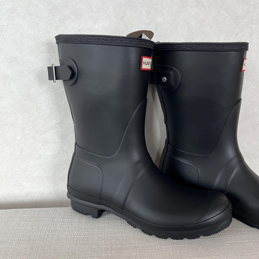 ⭐️激安新品⭐️箱付き⭐️HUNTER⭐️ 24&.24.5センチ⭐️黒⭐️レインブーツ⭐️