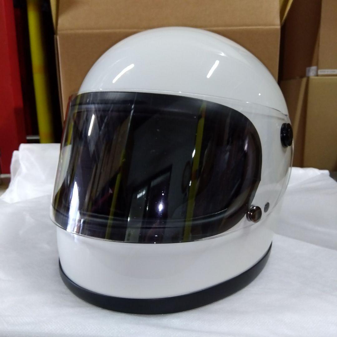 新品未使用 レトロフルフェイス ホワイト 白 SG安全規格品 旧車會 族車