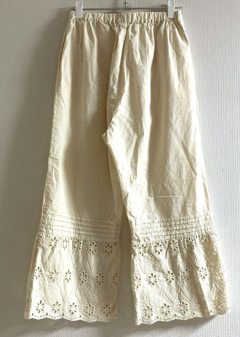 Samansa Mos2 ペチパンツ 裾スカラップレースペチパンツ キナリ