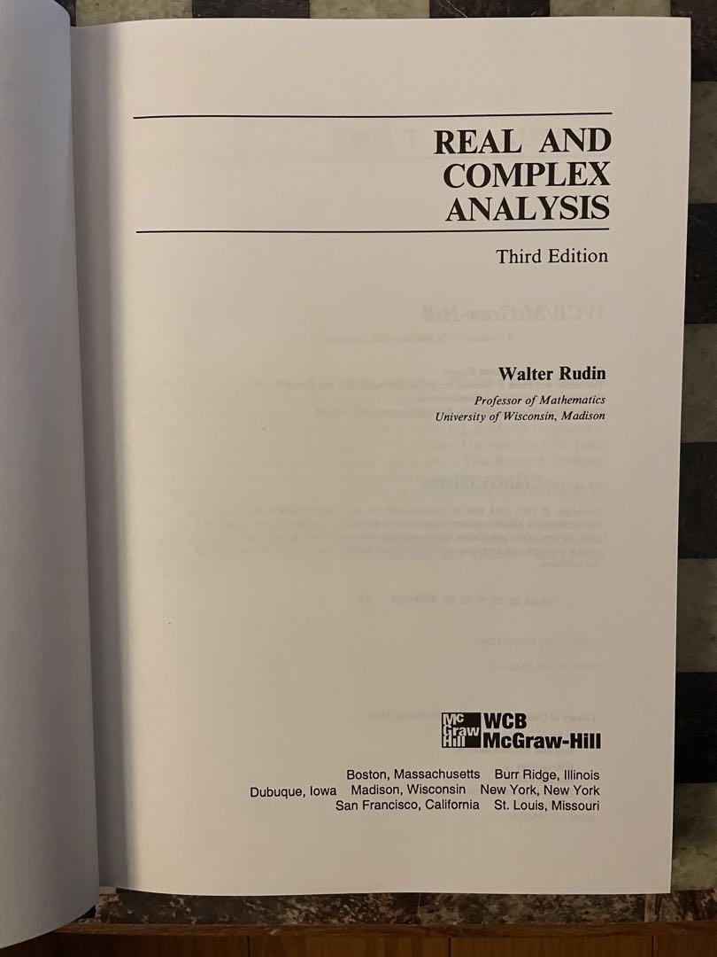 REAL & COMPLEX ANALYSIS 第三版 WALTER RUDIN