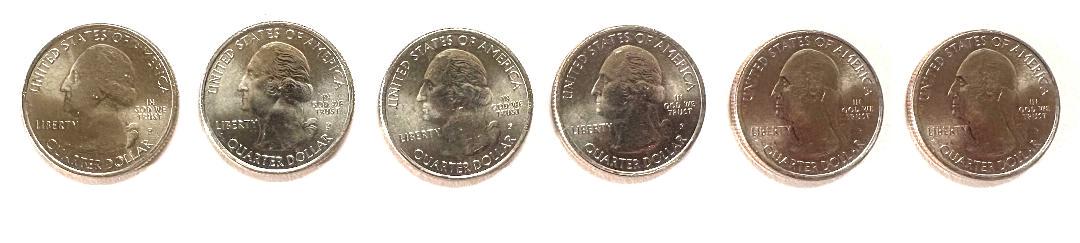 米国◇◇2009-P ワシントンクォーター硬貨 6枚セット◇◇ - メルカリ