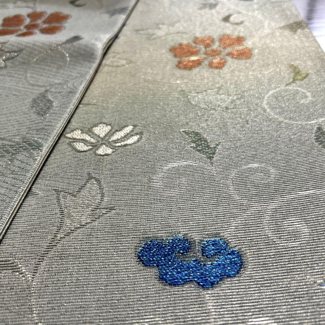 388 [新品・未使用未仕立て] 西陣織 正絹 全通 袋帯 - 小花更紗模様 388 [新品・未使用未仕立て] 西陣織 正絹 全通 袋帯 - 小花更紗模様