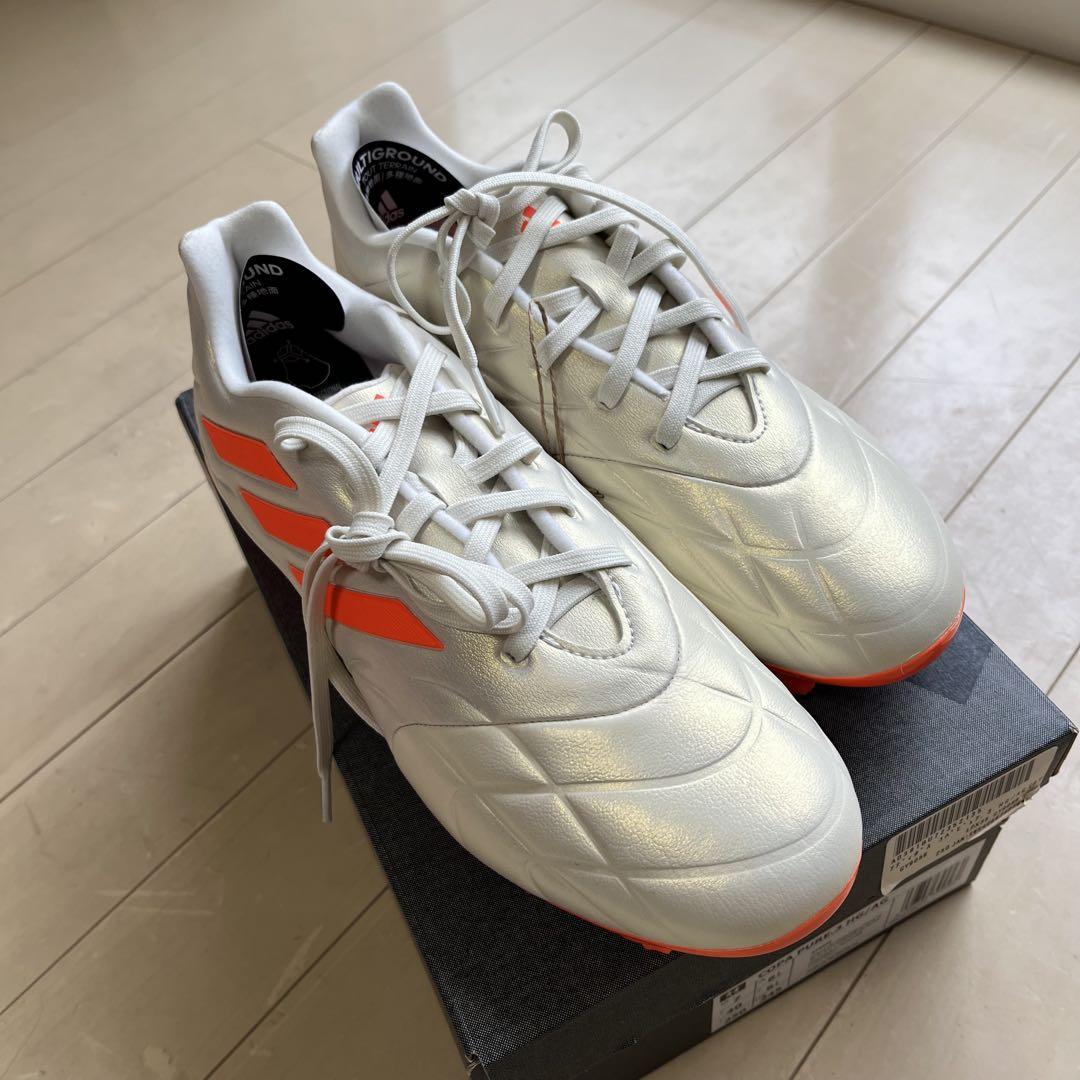 新品 adidas コパピュア.3 HG/AG サッカー スパイク 白 2