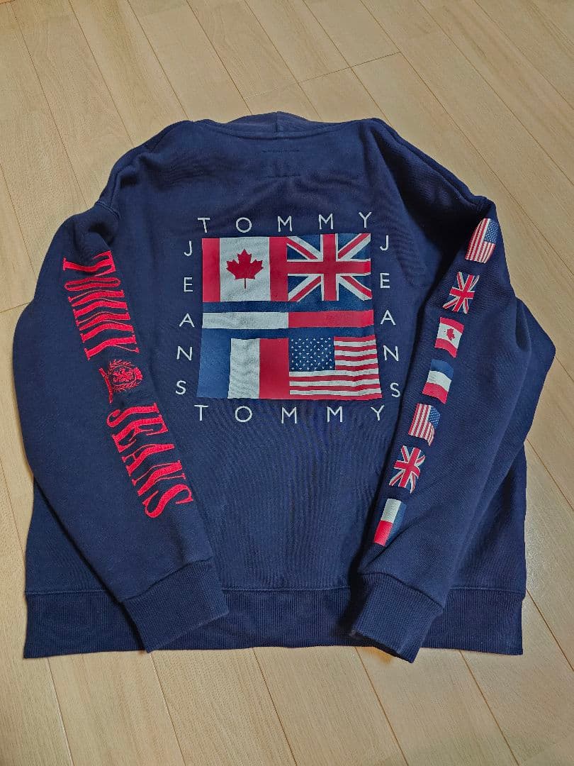 TOMMY JEANS ネイビー パーカー LサイズL Tommy Jeans