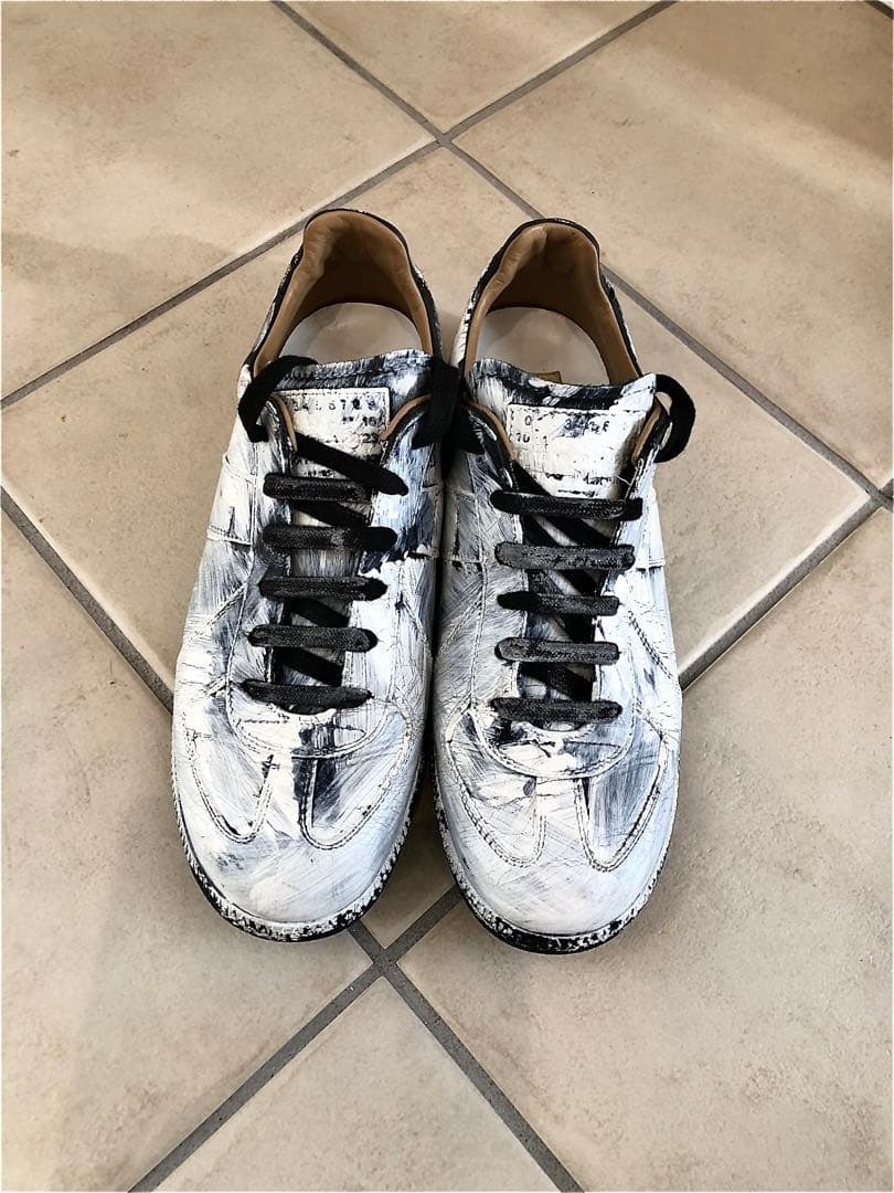 マルジェラ ペンキ ジャーマントレーナー26cm Maison Margiela