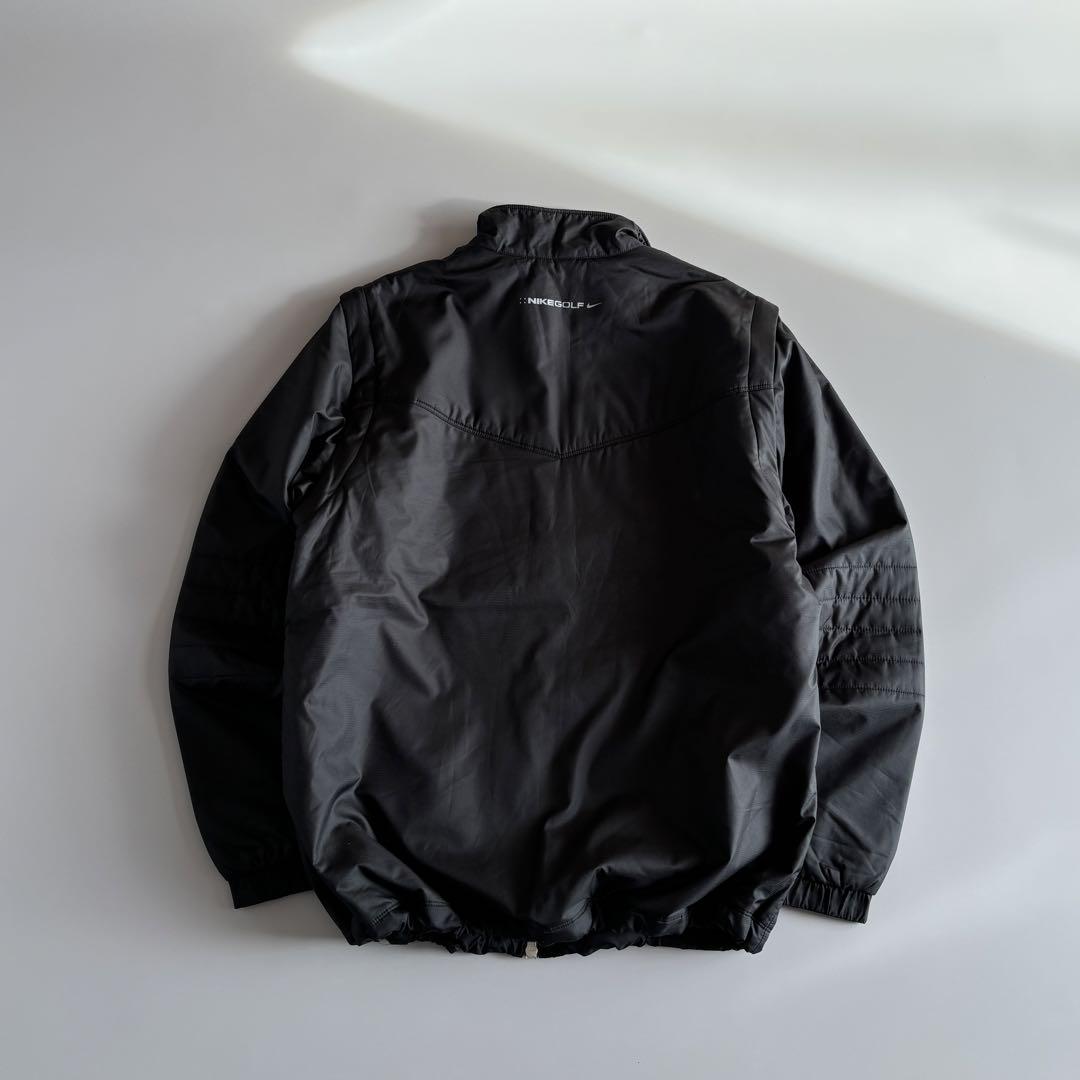 00s NIKE ロゴ デタッチャブル 中綿 テック ベスト ジャケット Y2K