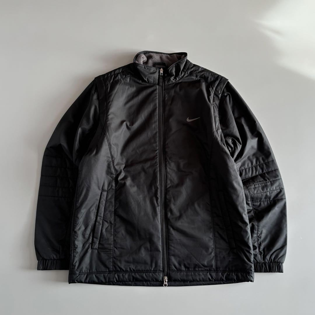00s NIKE ロゴ デタッチャブル 中綿 テック ベスト ジャケット Y2K
