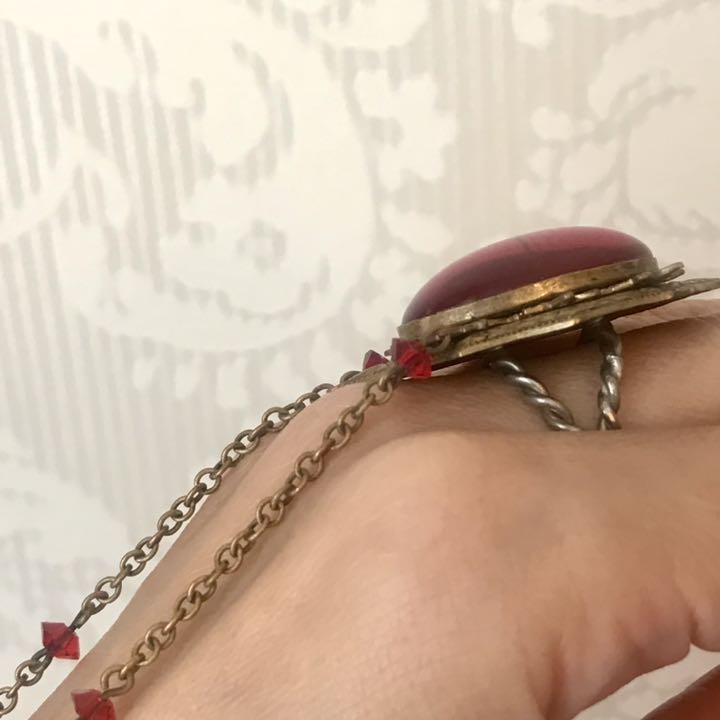 ヴィンテージ 1970年代 フィンガーブレスレット リングMade in USA