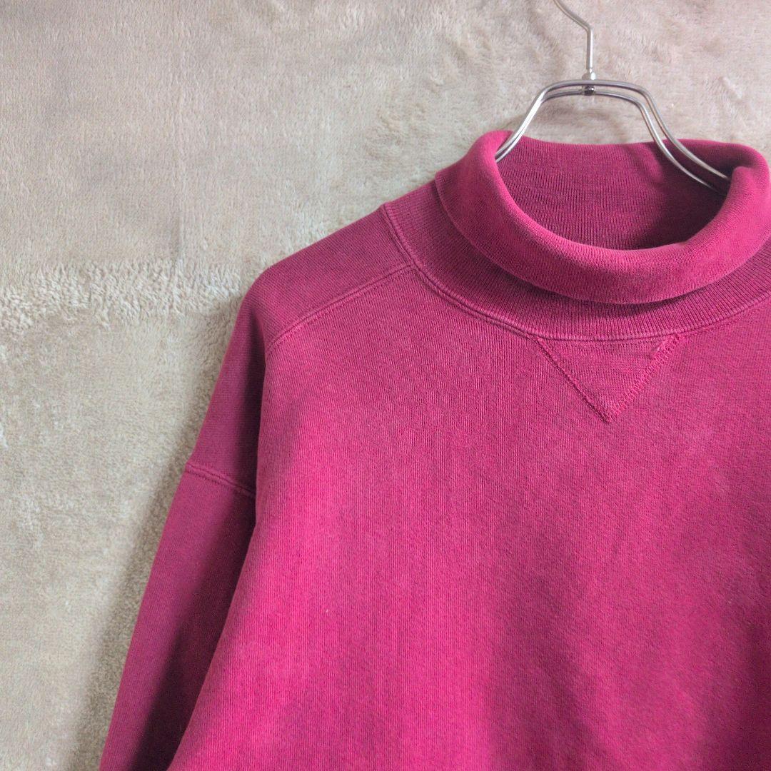 90年代 ラッセル アメリカ製 バーガンディ タートルネック スウェット 90年代 ラッセル アメリカ製 バーガンディ タートルネック スウェット