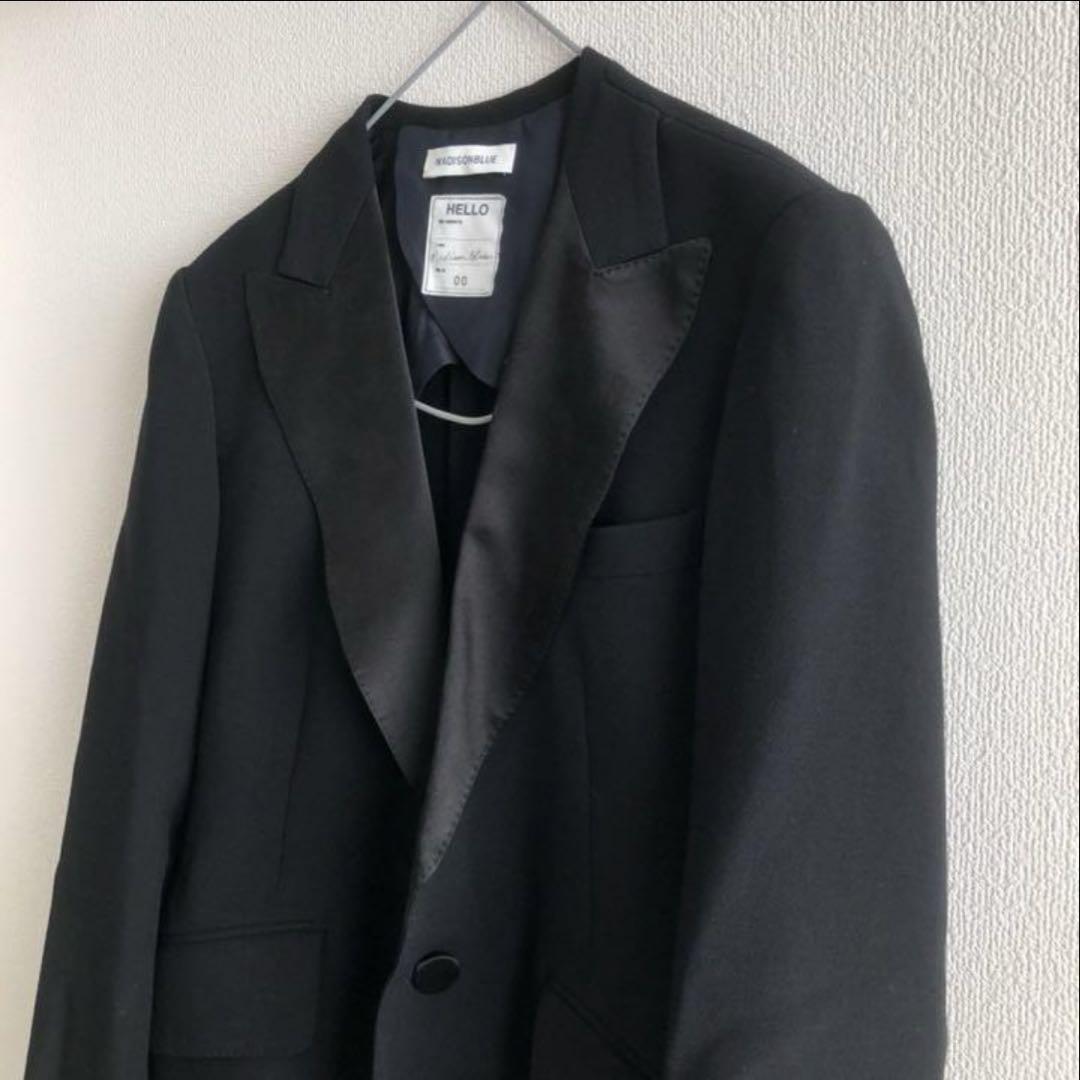 MADISONBLUE ロング　タキシード　ジャケット　シルク　チェスター MADISONBLUE ロング タキシード ジャケット シルク チェスター