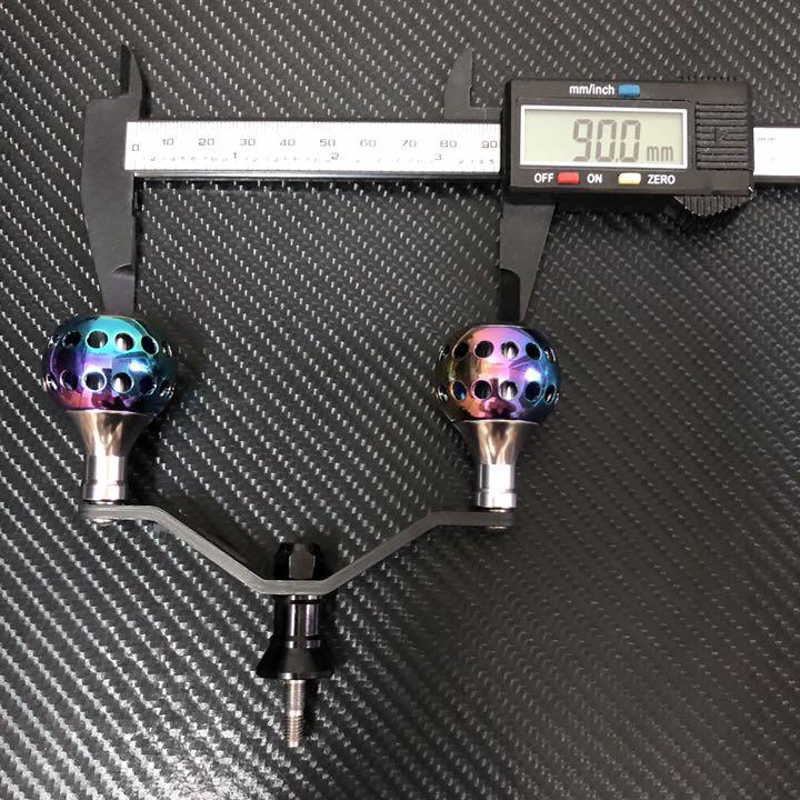 SHIMANO用スピニングリールカーボンダブルハンドル パワーハンドルノブセット