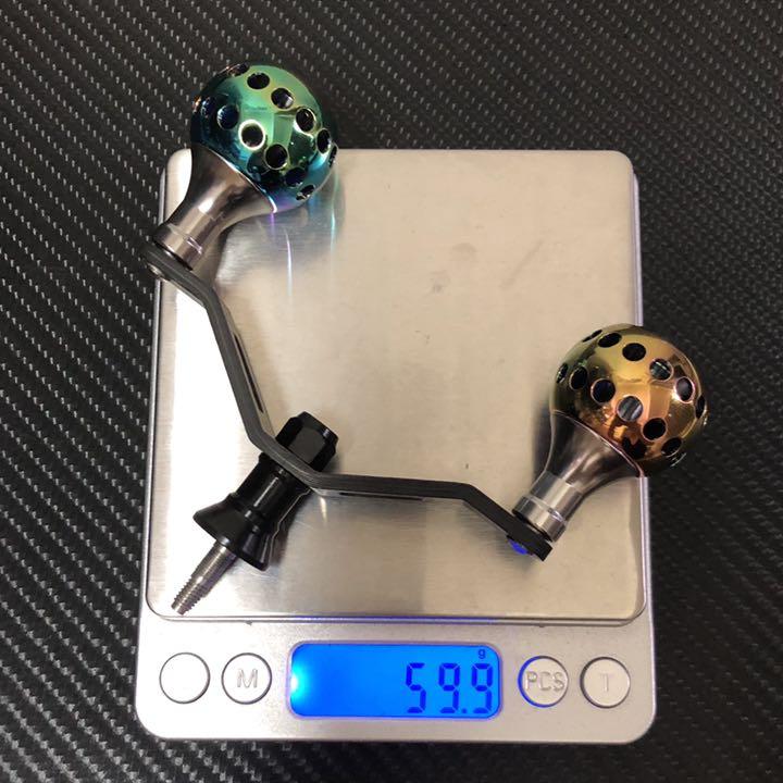 SHIMANO用スピニングリールカーボンダブルハンドル パワーハンドルノブセット