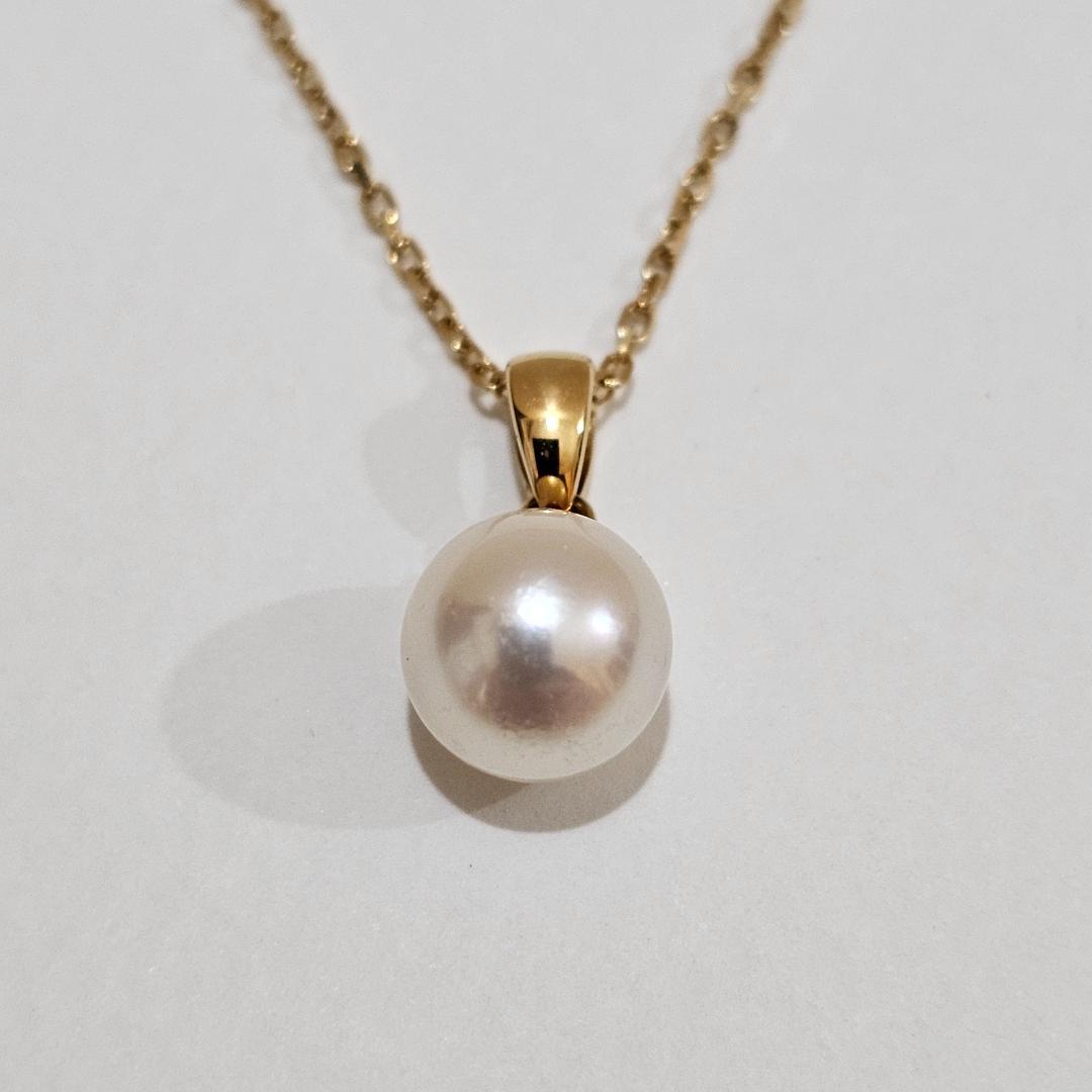 1899 ミキモトパールネックレスK18YGイエローゴールド40cm8.1mm