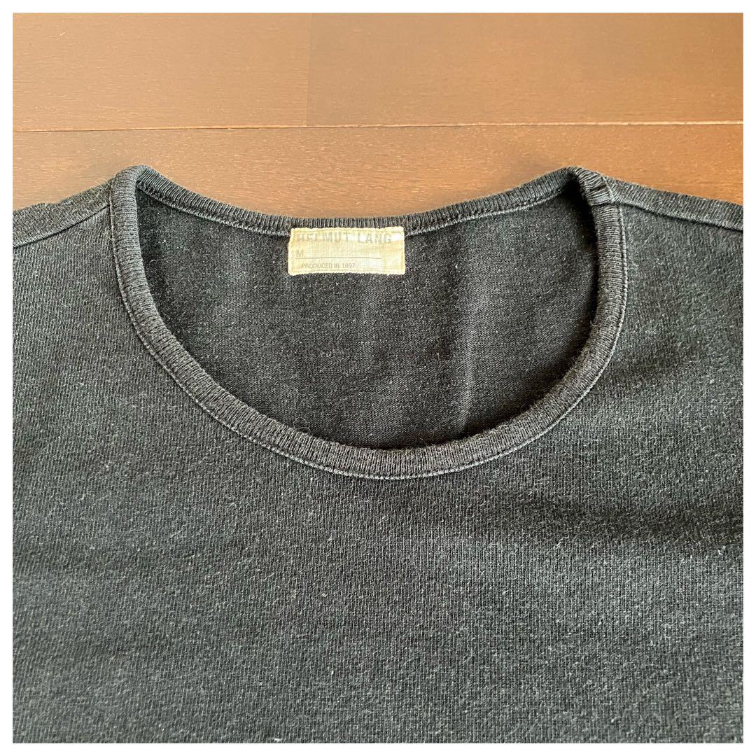 本人期 HELMUT LANG Tシャツ ヘルムートラング ジーンズ 長袖 黒