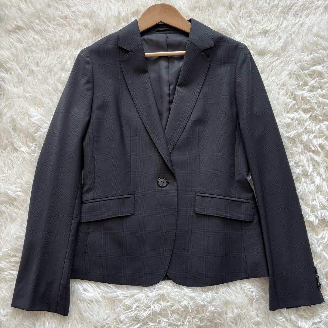 【美品‼︎】ジェイプレス パンツスーツセットアップ グレンチェックダークグレー 9