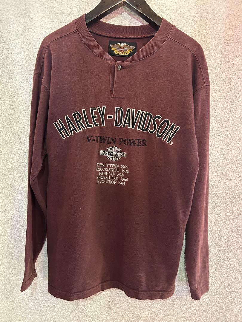 Harley-Davidson old L/S henry neck tee