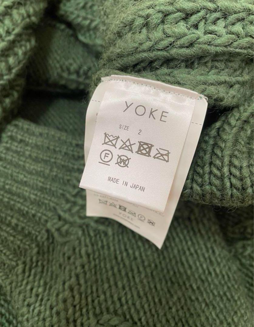 トップス yoke IRREGULAR KNITTED CREWNECK SWEATER
