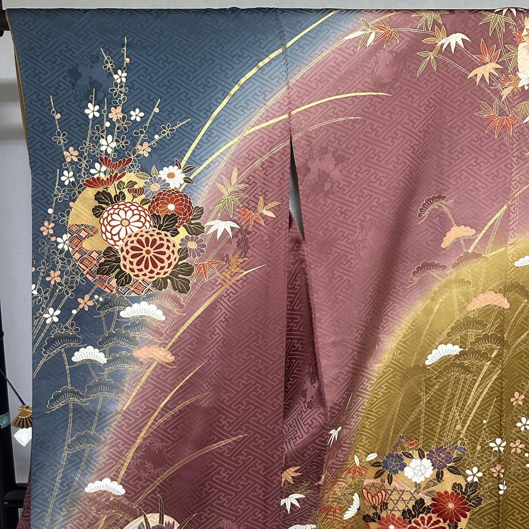 黄色系松竹梅に四季の花高身長成人式