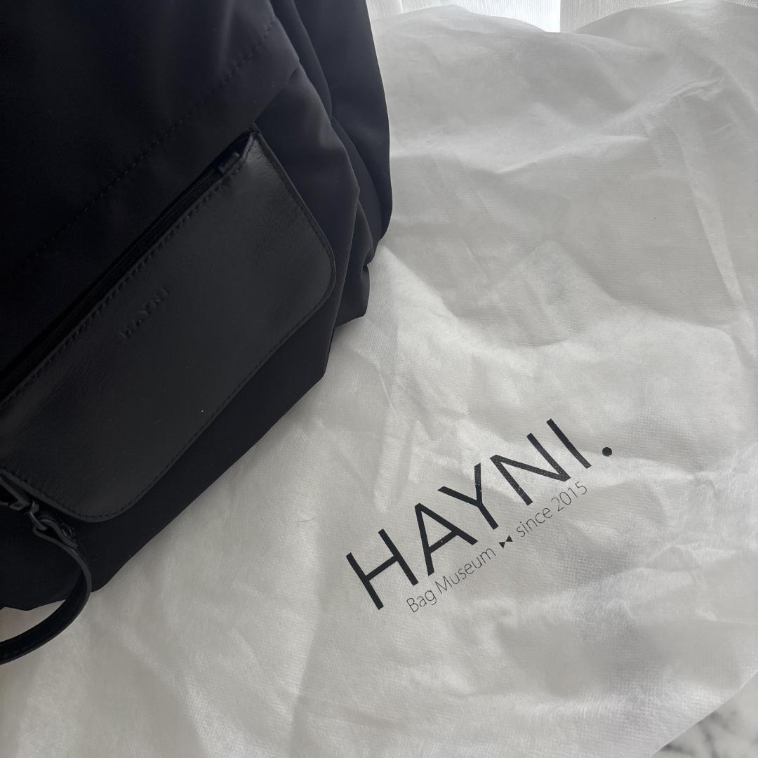 【極美品】HAYNI　ヘイニ　レガロ　リュック　黒　ナイロン×レザー