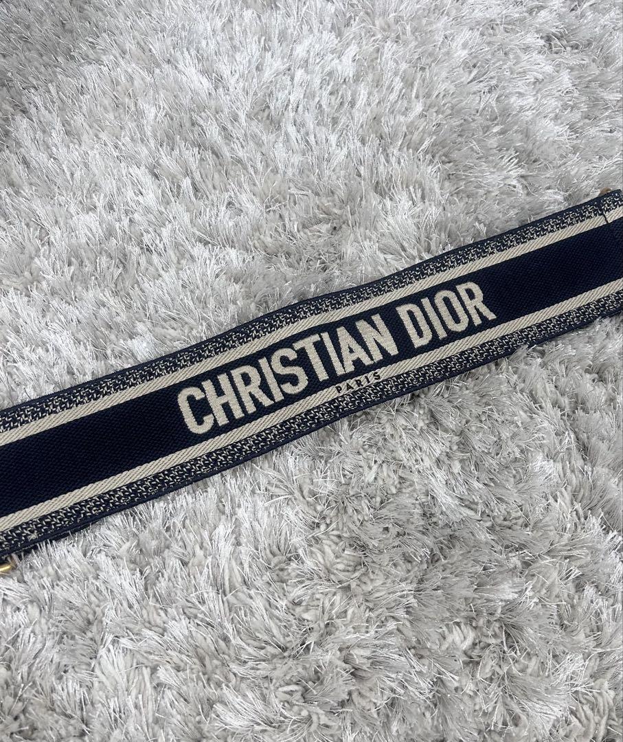 Christian Dior ロゴ入りベルト AUTHENTIC Christian Dior logo Shoulder strap Black Canvas
