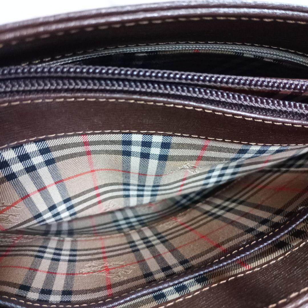 BURBERRY|ハンドバッグ|ゴールド|レザー|ノバチェック|ブラウン