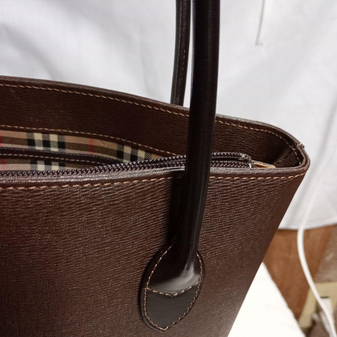 BURBERRY|ハンドバッグ|ゴールド|レザー|ノバチェック|ブラウン