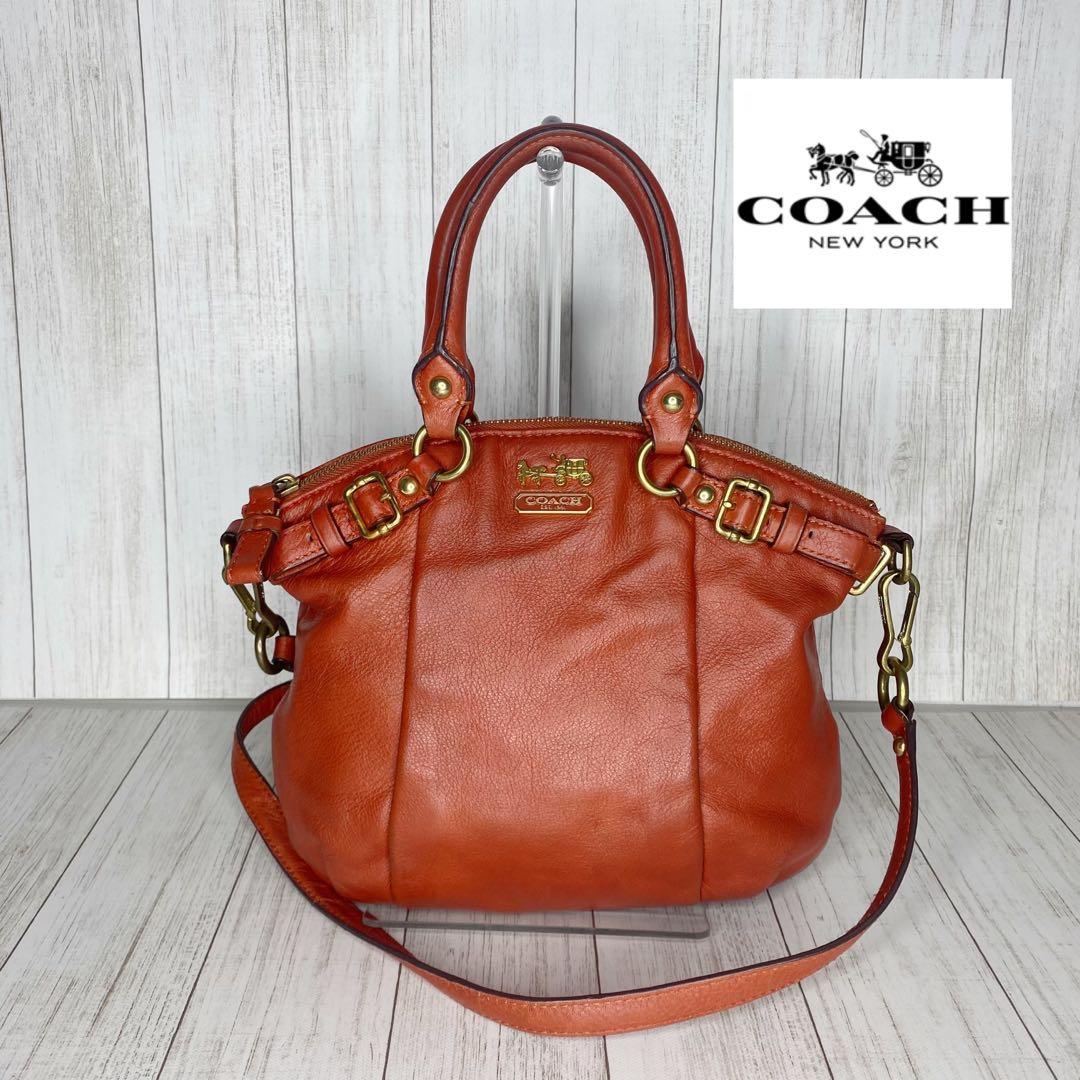 COACH コーチ レザー トートバッグ 2WAY ハンドバッグ - 通販