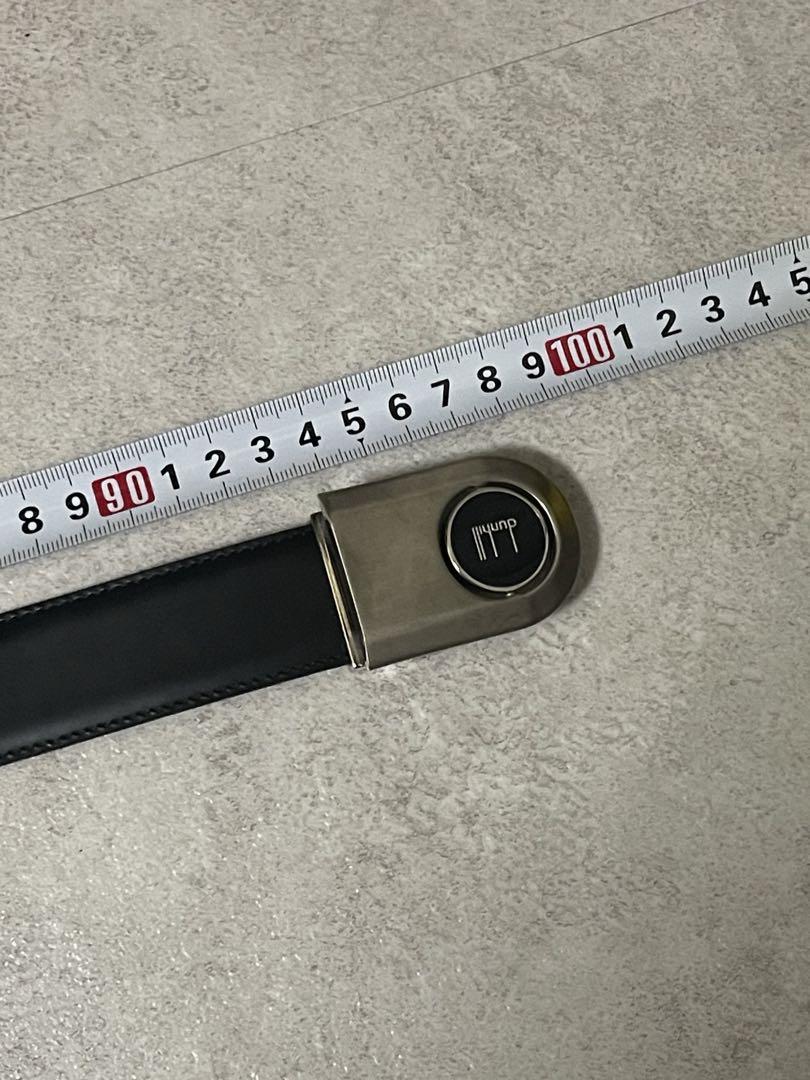 dunhill ダンヒル　ベルト リバーシブル　黒 茶　シルバー金具 レザー