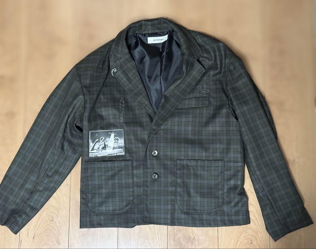STAY FOOLISH Jacket (Checkered Kahki) - ZUTOMAYO MART