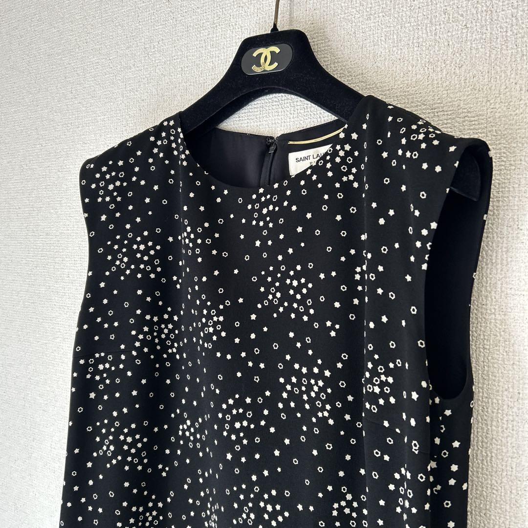 美品　SAINTLAURENT サンローランパリ　スタープリント　ワンピース