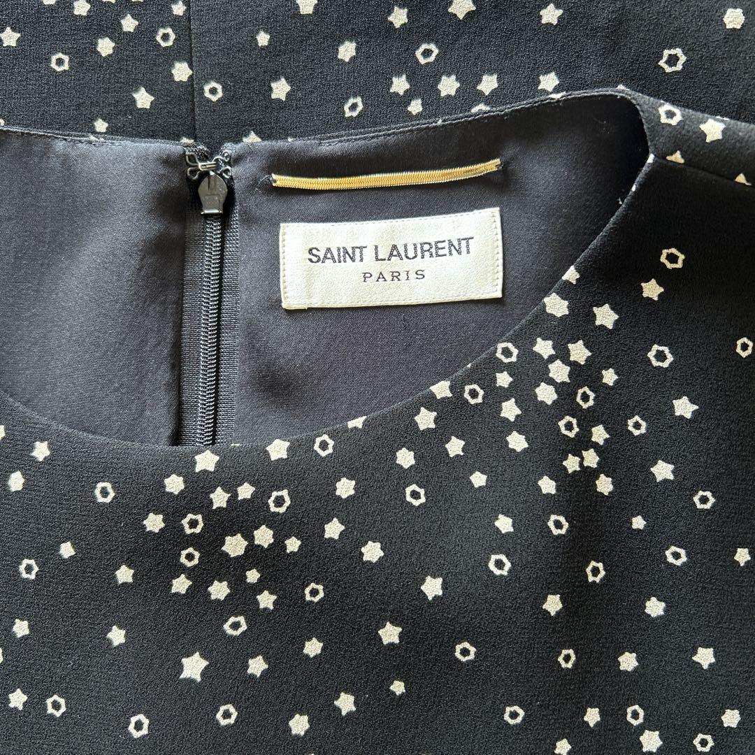 美品　SAINTLAURENT サンローランパリ　スタープリント　ワンピース