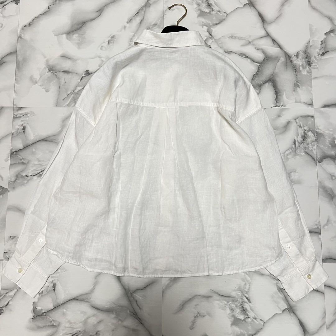 【美品】マッキントッシュフィロソフィー　リネン100% シャツ　ゆったり　38