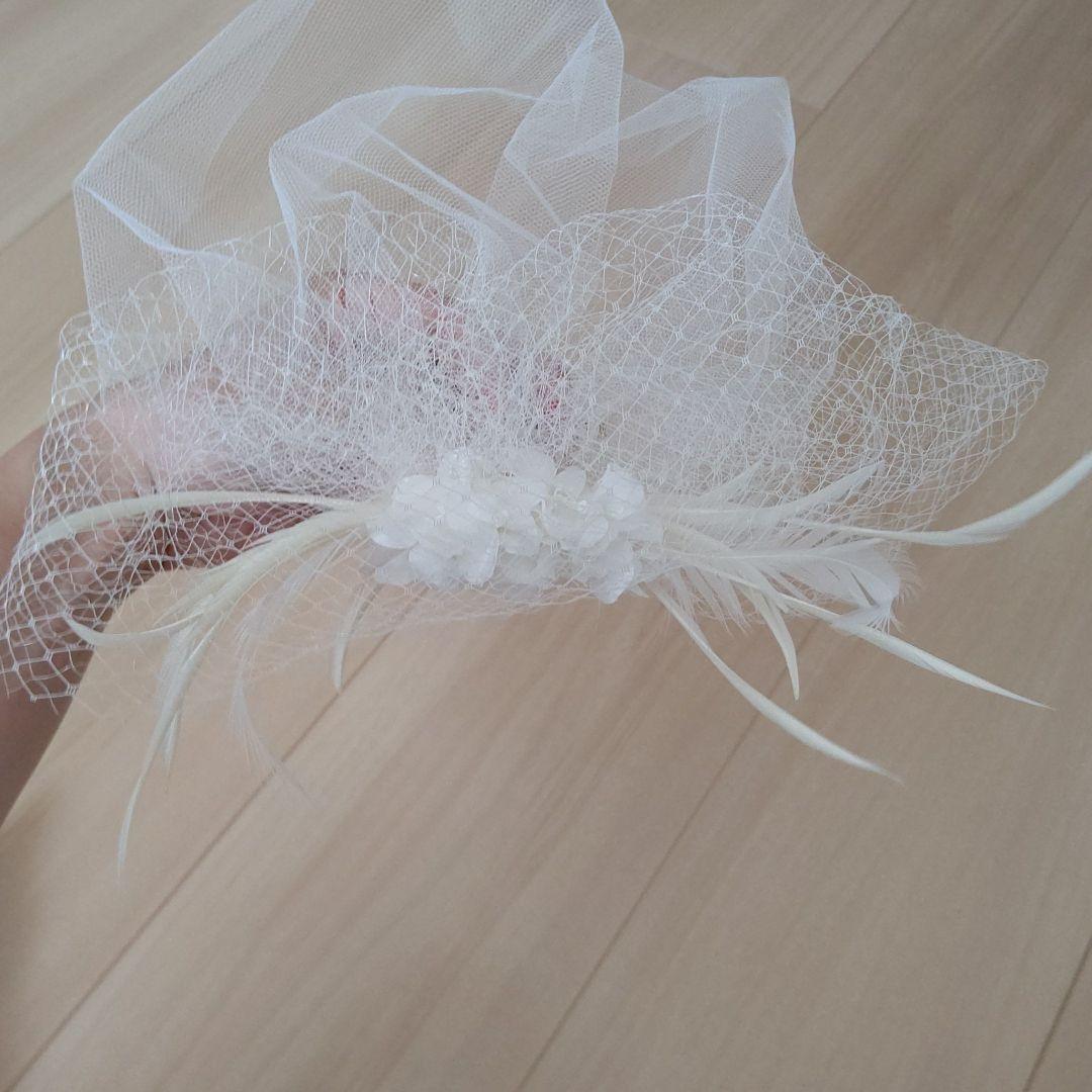 cucuru ホワイト 髪飾り 花嫁 羽根 WfDiJ-m80350153115 tegara ヘッドアクセ レース 安いセール
