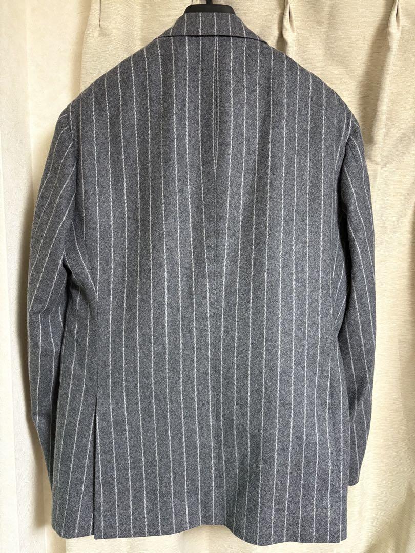BEAMS F MARLING&EVANS チョークストライプ ダブルスーツ50