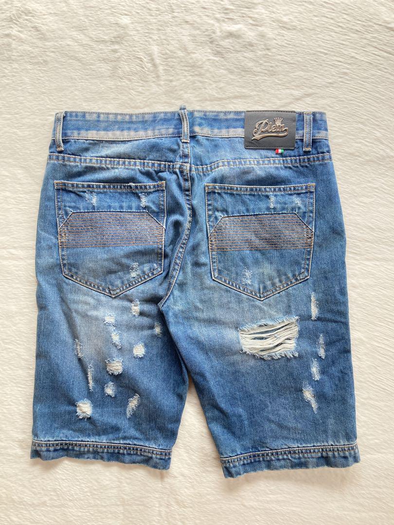 PHILIPP PLEIN デニム　ショート ハーフパンツ フィリッププレイン フィリッププレイン PHILIPP PLEIN ショート デニム パンツ