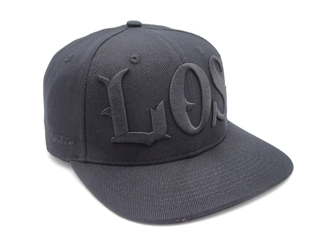MC LOS LA SNAPBACK CAP HAT BLACK 帽子 黒 刺繍
